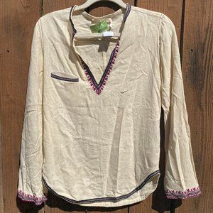 Isabel Marant L/S Blouse w/Embroidery, Size Small